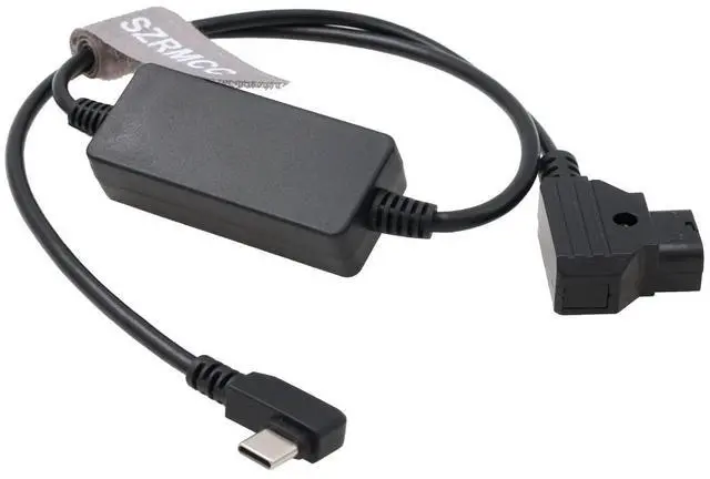 Alt view image 4 of 5 - SZRMCC Mobile Phone Pad Tablet Mac-Book Device USB C Type-C to D-tap PD Quick Charging Power Cable for V Mount Gold-Mount Battery PowerTap (Right Angle USB C)