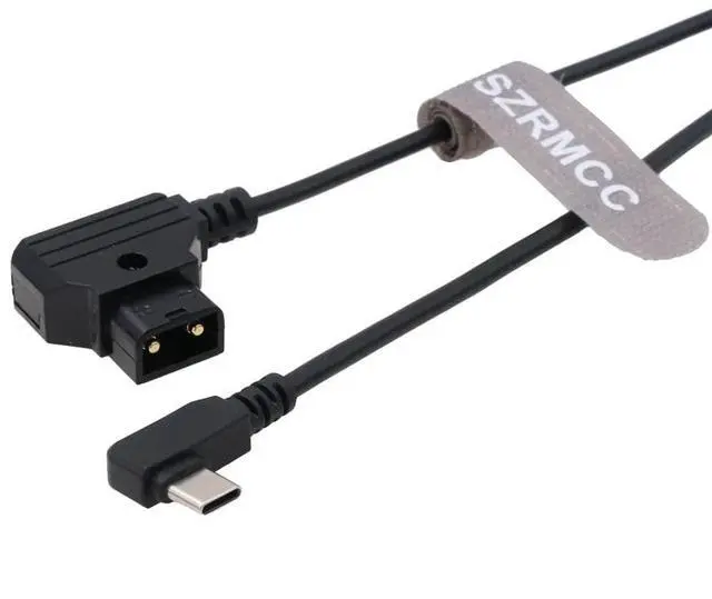 Alt view image 5 of 5 - SZRMCC Mobile Phone Pad Tablet Mac-Book Device USB C Type-C to D-tap PD Quick Charging Power Cable for V Mount Gold-Mount Battery PowerTap (Right Angle USB C)