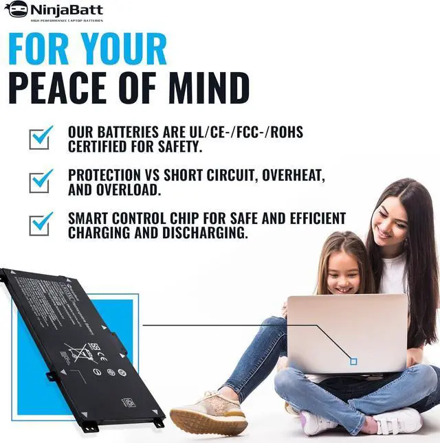 Alt view image 3 of 5 - NinjaBatt LK03XL l09281-855 916814-855 Battery for hp Envy x360 Convertible 15m-bp1xx 15m-cn0xxx 15-cn0xxx 15m-cp0xxx 17m-ae0xx 17-bw 17m-ae111dx 15m-cn0012dx 15m-cn0011dx (11.55/55.8Wh)