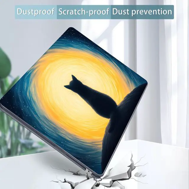 Alt view image 5 of 5 - Tuiklol for M4 MacBook Air 13.6 inch Case 2025-2022 Release M2 Chip Model A3240 A3113 A2681, Plastic Hard Shell Cover for MacBook Air 13.6 Liquid Retina Display with Touch ID, Cat