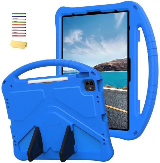 Main image of UUcovers Kids Case for Apple iPad Air 13 inch M3/M2 (2025/2024), Stand Protective Cover with Pencil Holder/Handle Kickstand/Lightweight Soft EVA Foam Shockproof Cover for iPad Air 13 Tablet, Blue