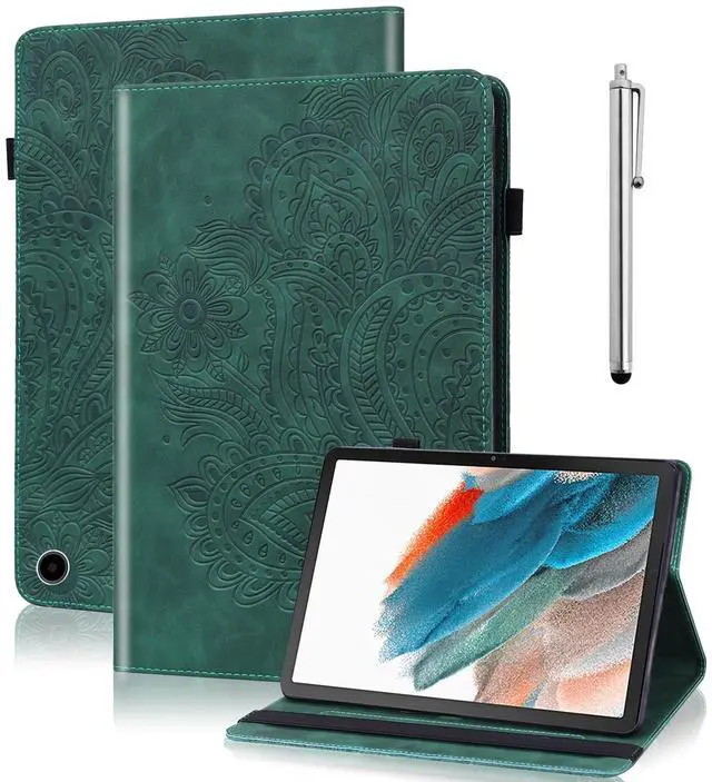 Main image of VODEFOX Case for  Kindle Fire Max 11 Case (13th Generation, 2023 Release) 11",PU Leather Folio Stand Embossed Peacock Flower Stand Cover with Elastic Band Stylus for Fire Max 11 Tablet - Green