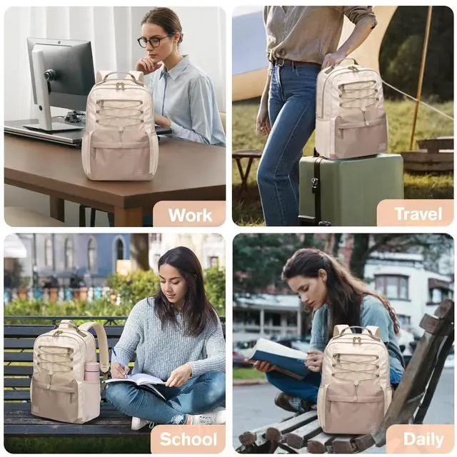 Alt view image 4 of 5 - VININE Laptop Backpack for Women College Backpacks Laptop Bookbag carry on Laptop Bag for Adult Women with Computer Bags Laptop Compartment