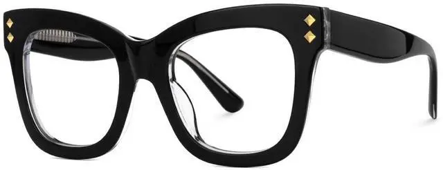 Main image of VOOGLAM Square Blue Light Glasses for Women Anti Eyestrain Dry Eyes Computer Phone TV Eyewear Black Faustyna GJGA282042-01