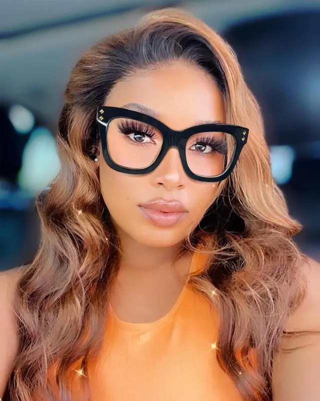 Alt view image 2 of 5 - VOOGLAM Square Blue Light Glasses for Women Anti Eyestrain Dry Eyes Computer Phone TV Eyewear Black Faustyna GJGA282042-01