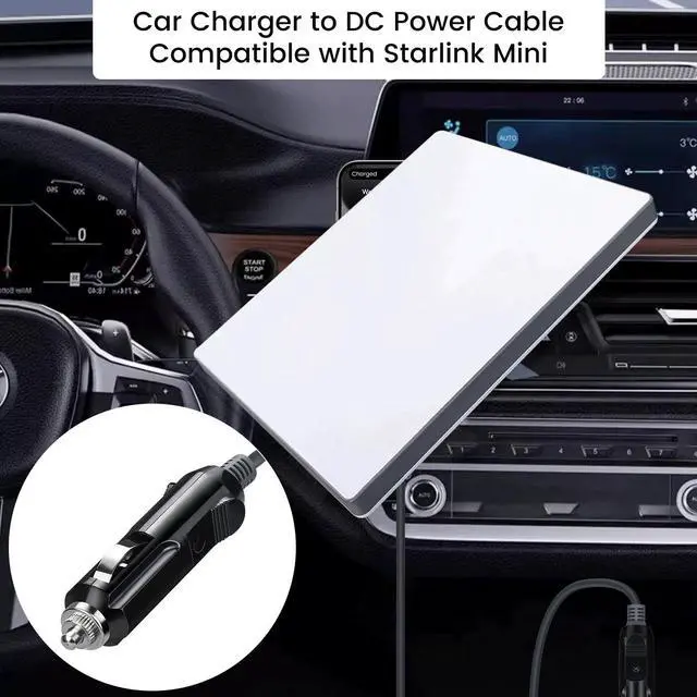 Alt view image 2 of 5 - weishan 16ft Car Charger to DC Power Cable for Starlink Mini, Waterproof DC Car Charger Auto Power Supply Cord for Satellite Mini, 5m Long