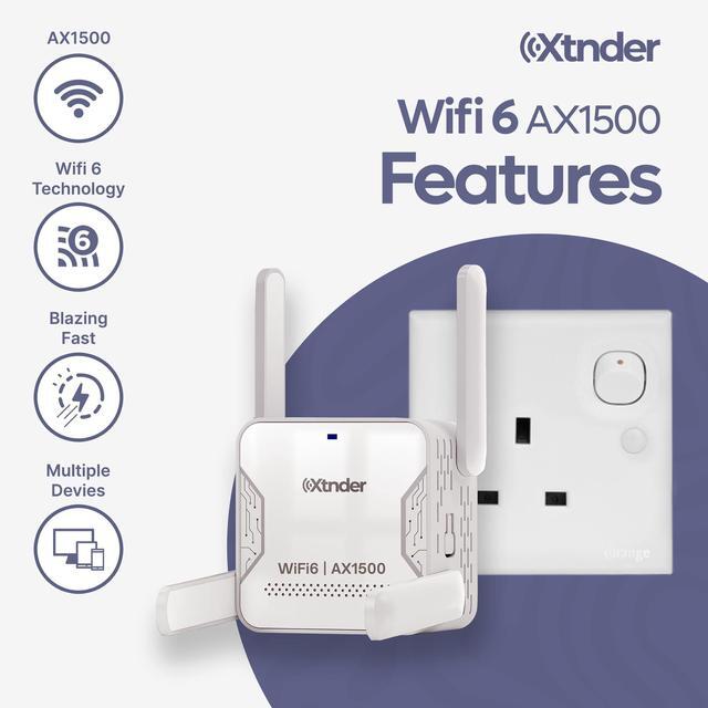 2025 AX1500 Wifi 6 Extender Signal Booster – 13,000 Sq.Ft Coverage, Dual- Band