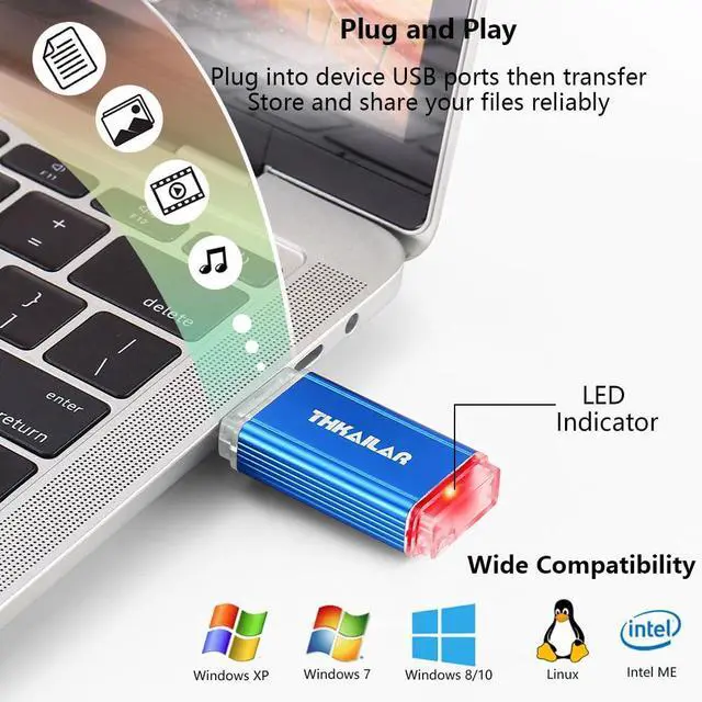 Alt view image 2 of 5 - Thkailar 1TB USB Flash Drive, USB 3.0 Memory Stick Thumb Drive Pen Drive Jump Drive for Data Storage,USB Storage for PC Laptop Computer