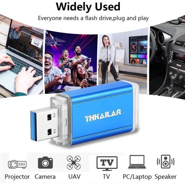 Alt view image 4 of 5 - Thkailar 1TB USB Flash Drive, USB 3.0 Memory Stick Thumb Drive Pen Drive Jump Drive for Data Storage,USB Storage for PC Laptop Computer