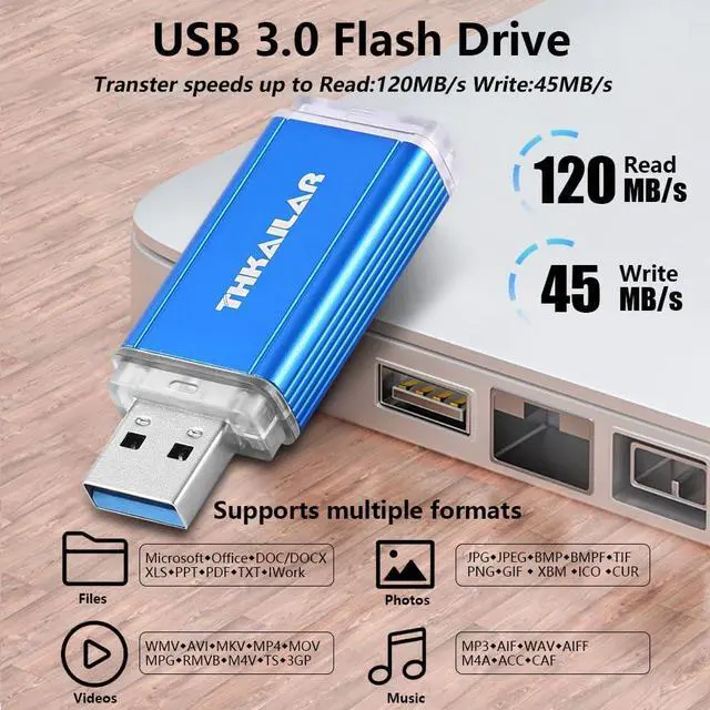 Alt view image 3 of 5 - Thkailar 1TB USB Flash Drive, USB 3.0 Memory Stick Thumb Drive Pen Drive Jump Drive for Data Storage,USB Storage for PC Laptop Computer