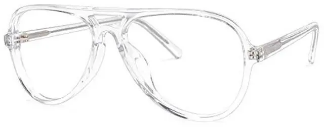 Alt view image 5 of 5 - Zeelool Unisex Trendy TR90 Oversized Aviator Blue Light Blocking Glasses Computer Eyeglasses Erwin ZOT02084-01 Crystal