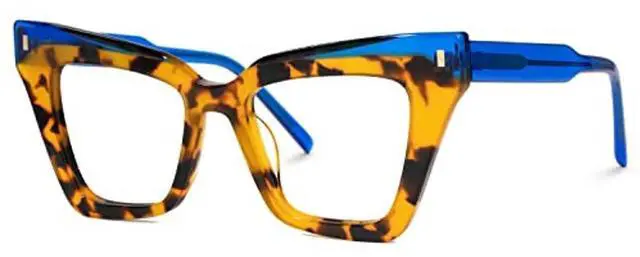 Alt view image 2 of 5 - Zeelool Women's Retro Acetate Cat Eye Glasses Frame with Non-prescription Clear Lens Eyewear Laila ZJGA650996-03 Tortoise