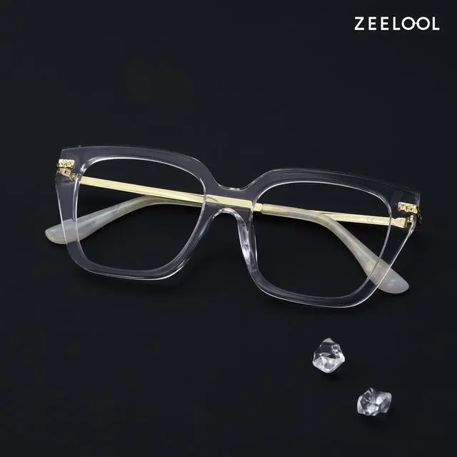Alt view image 3 of 5 - Zeelool Stylish Square Blue Light Blocking Glasses for Women TV Phone Computer Gaming Glasses ZJGX415471-03 Crystal