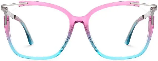 Main image of Zeelool Square Blue Light Glasses for Women Chic Graffiti Designer Full Eyeglasses Oversized Non-prescription Eyewear Sidibe JGT261246-07B