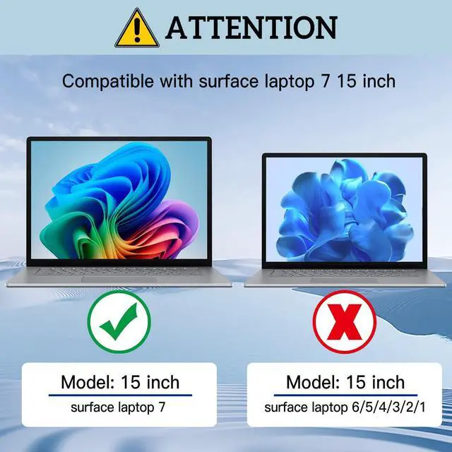 Alt view image 2 of 5 - ZOEAGG Privacy Screen for Surface Laptop 15 inch, Removable Surface Laptop 7 Privacy Screen, Reusable/Easy Installation/Anti-Spy/Anti-Glare/Anti Blue Light for Microsoft Surface Computer