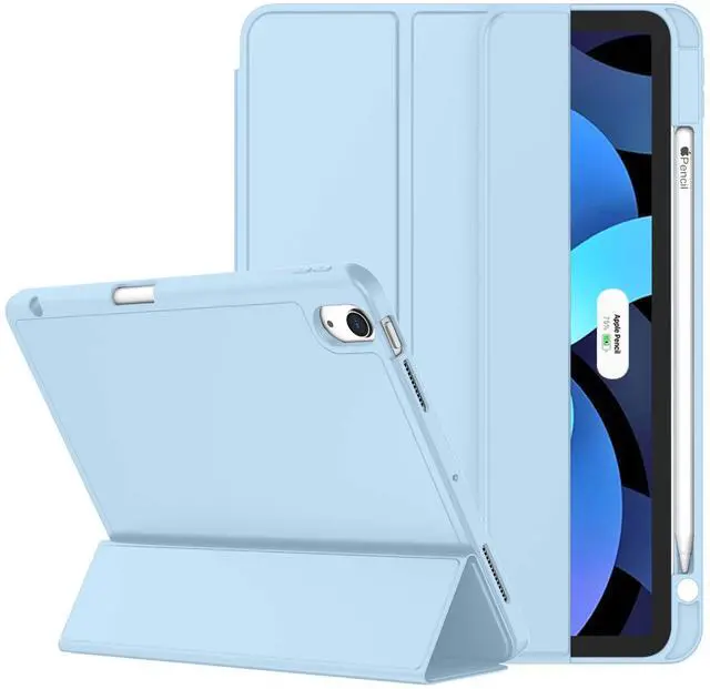 Main image of ZryXal iPad Air 11 Inch Case M3 2025 / M2 2024, iPad Air Case 5th Generation/4th Generation 2022/2020 10.9 Inch [Support Touch ID and Auto Wake/Sleep] (Sky Blue)