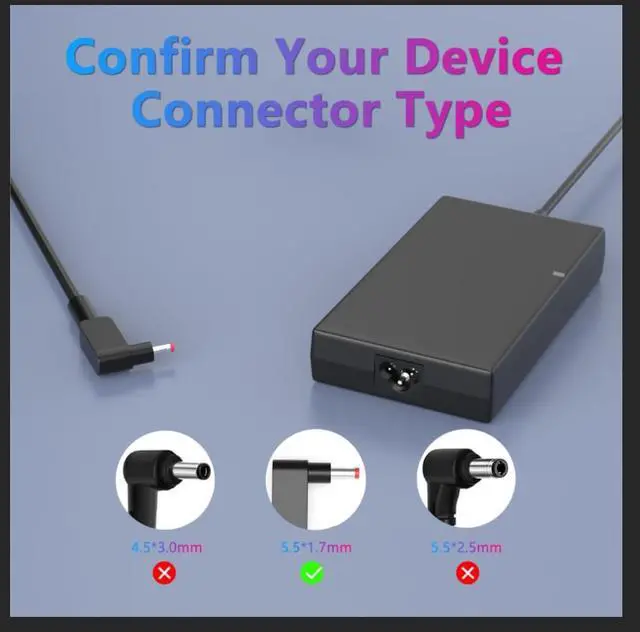 Alt view image 4 of 5 - 180W AC Charger Compatible with Acer Nitro 5 7 Predator Helios 300 Triton 300 Gaming Laptop AN515-58 AN515-55 ANV15 ANV16 Series Laptop Power Supply Cord