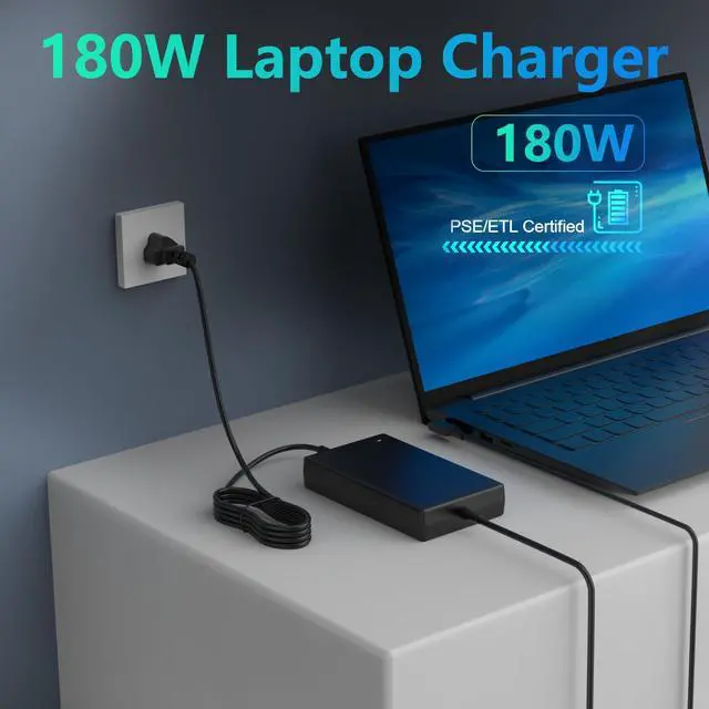 Alt view image 5 of 5 - 180W AC Charger Compatible with Acer Nitro 5 7 Predator Helios 300 Triton 300 Gaming Laptop AN515-58 AN515-55 ANV15 ANV16 Series Laptop Power Supply Cord