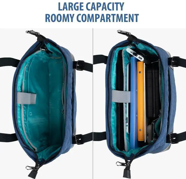 Alt view image 2 of 5 - KROSER Laptop Tote Bag 15.6 Inch with USB Port, Large Work Tote Bag Computer Shoulder Bag for Women, Laptop Carrying Case Stylish Handbag Gift for Office Business Travel(Haze Blue)