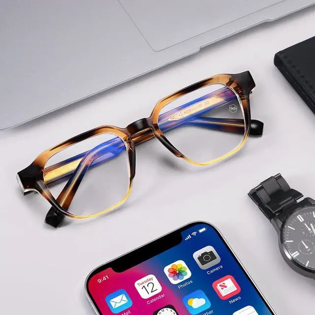 Alt view image 3 of 5 - Dollger Blue Light Glasses for Women Men Computer Glasses Square Blue Light Blocking Glasses