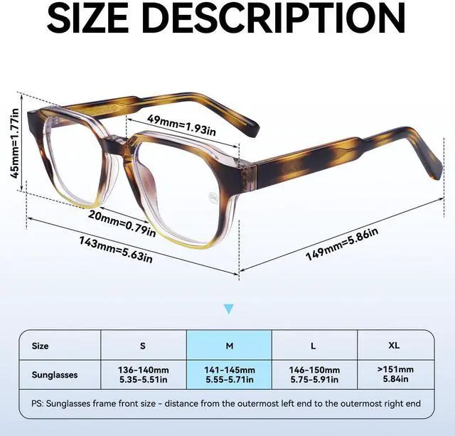 Alt view image 5 of 5 - Dollger Blue Light Glasses for Women Men Computer Glasses Square Blue Light Blocking Glasses