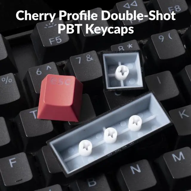 Alt view image 4 of 5 - Keychron K8 Version 2 TKL Custom Wireless Mechanical Keyboard, QMK Programmable Bluetooth 5.2/Wired, RGB Backlit with Shine-Through PBT Keycaps, Super Red Switch for Mac Windows Linux