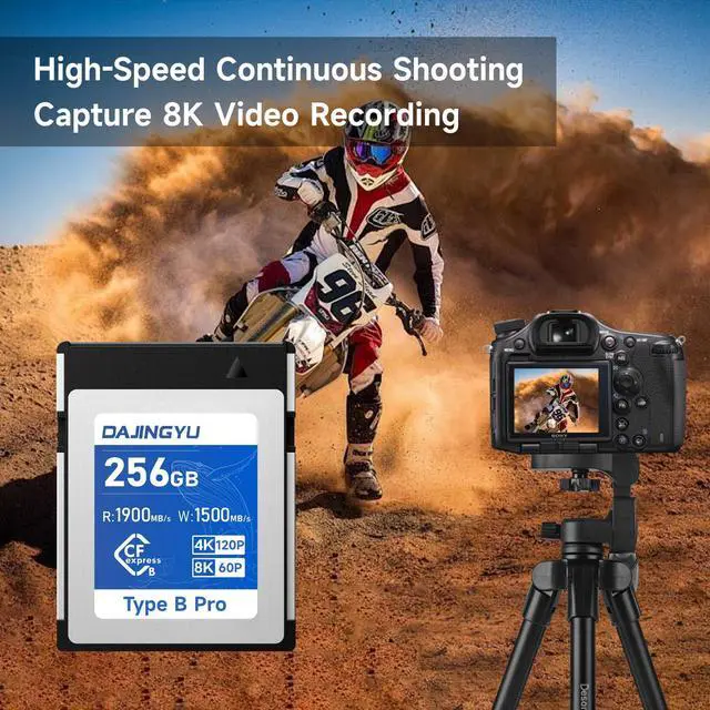 Alt view image 4 of 5 - DAJINGYU 256GB CFexpress Type B Memory Card Up to 1900/1500 MB/s Read/Write- Shooting Video and Photo 4K/120P RAW Compatible with Nikon Canon panasonic Fujifilm Camera