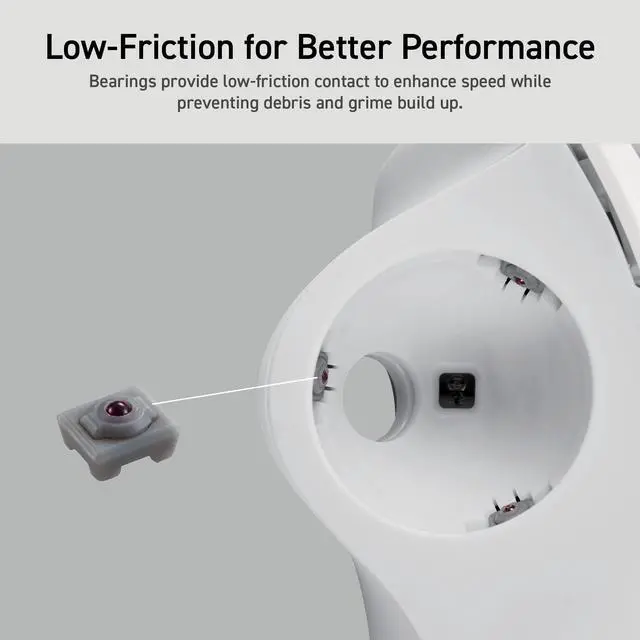 Alt view image 4 of 5 - ELECOM Ergonomic Comfort Design Trackball IST Wired USB-A Connection, Smooth Tracking with Ruby Ball Bearing, 36mm Ball, Thumb Control, Compatible for Windows, PC, and Mac White (M-IT10URWH)