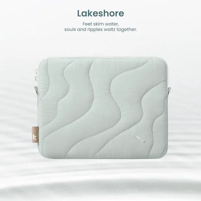 Alt view image 3 of 5 - tomtoc 360 Protective Puffy Tablet Sleeve for iPad Pro 11-inch (M4/(4th/3rd/2nd/1st Gen), iPad Air 11-inch (M3) 2025/(M2) 2024 with Magic Keyboard/Smart Keyboard, Quilted Soft Puffer iPad Case