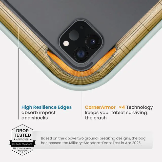 Alt view image 5 of 5 - tomtoc 360 Protective Puffy Tablet Sleeve for iPad Pro 11-inch (M4/(4th/3rd/2nd/1st Gen), iPad Air 11-inch (M3) 2025/(M2) 2024 with Magic Keyboard/Smart Keyboard, Quilted Soft Puffer iPad Case