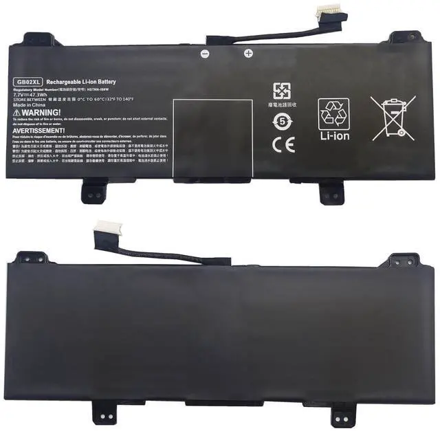 Alt view image 3 of 5 - GB02XL Laptop Battery for HP Chromebook X360 14A 14-DB 11 G8 G7 G1 G2 EE Chromebook 11A G8 G5 G6 EE Chromebook 14 G5 14-DB0051CL Series hstnn-ub7m L42583-005 L42550-271