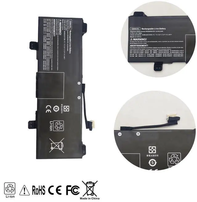 Alt view image 4 of 5 - GB02XL Laptop Battery for HP Chromebook X360 14A 14-DB 11 G8 G7 G1 G2 EE Chromebook 11A G8 G5 G6 EE Chromebook 14 G5 14-DB0051CL Series hstnn-ub7m L42583-005 L42550-271