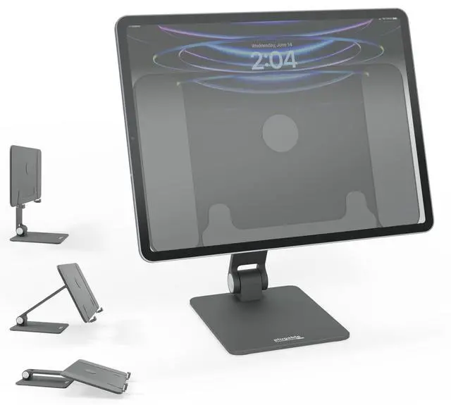Main image of Plugable Magnetic iPad Stand for iPad Pro 12.9 (2022)  Strong Magnetic Mount, 360° Rotation, Foldable & Portable Tablet Holder (AMS-STAND13)