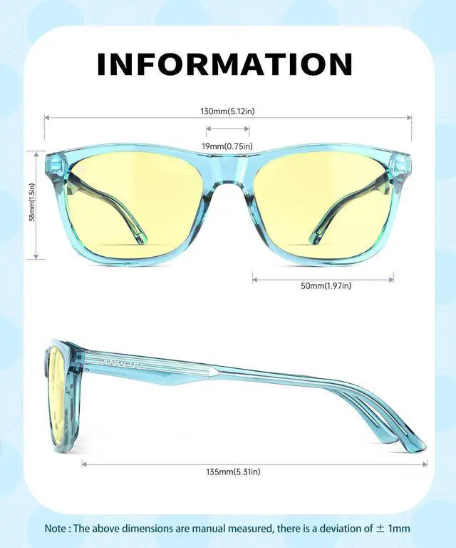 Alt view image 3 of 5 - ANYLUV Blue Light Glasses for Kids, Youth Protection Glasses for Gaming, Teen Blue Light Glasses Reduce Eye Strain