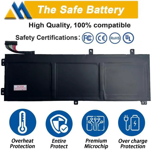 Alt view image 3 of 5 - Mobik 56Wh V0GMT Laptop Battery Replace for Dell G7 17 7700 Series 9TM7D 09TM7D 4K1VM W62W6 0W62W6 XYCW0 0XYCW0 NYD3W 0NYD3W NCC3D TJDRR 0TJDRR 4KIVM VOGMT 11.4V