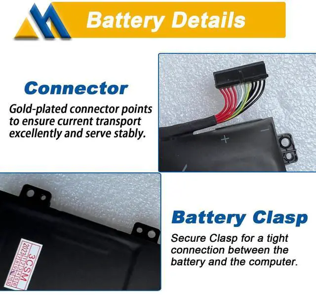 Alt view image 4 of 5 - Mobik 56Wh V0GMT Laptop Battery Replace for Dell G7 17 7700 Series 9TM7D 09TM7D 4K1VM W62W6 0W62W6 XYCW0 0XYCW0 NYD3W 0NYD3W NCC3D TJDRR 0TJDRR 4KIVM VOGMT 11.4V