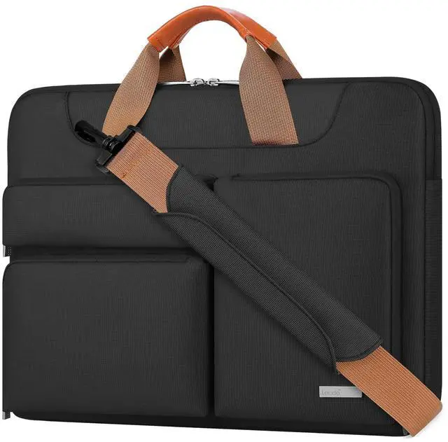 Main image of Lacdo 360° Protective Laptop Shoulder Bag, 16 inch Laptop Bag for 16 inch New MacBook Pro M4/M3/M2 /M1 Pro Max A3403 A3186 A2991 A2780 A2485 2024-2019, 15" Surface Laptop 7th Copilot+PC Computer,Black