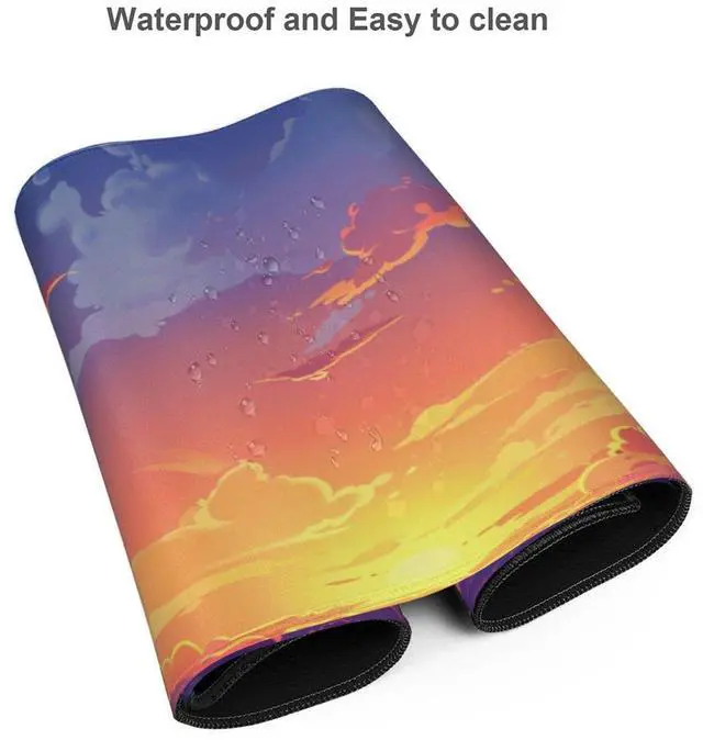 Alt view image 2 of 5 - ZOCOZY 48 x 24 Inches Cute Desk Mat Kawaii Pink Purple Desk Pad Anime 3XL Large Mouse Pad Big Full Desk Gaming Mousepad Laptop Computer Keyboard Mouse MatDesk Decor Desk Accessories