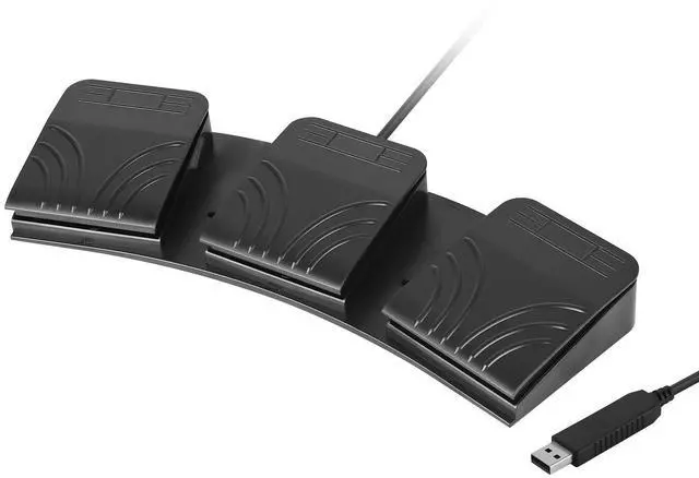 Main image of [Upgraded] iKKEGOL USB Triple Foot Pedal Optical Switch Control 3 Key Three Button Program Computer Keyboard Mouse Game Action HID