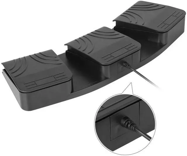 Alt view image 2 of 5 - [Upgraded] iKKEGOL USB Triple Foot Pedal Optical Switch Control 3 Key Three Button Program Computer Keyboard Mouse Game Action HID