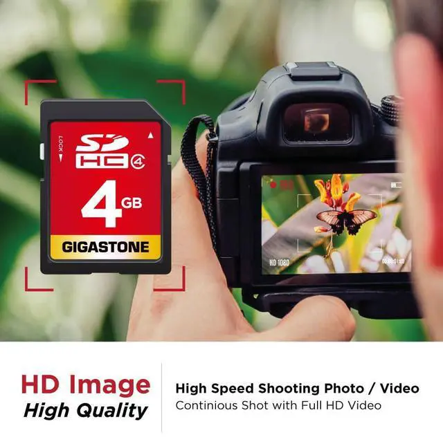Alt view image 3 of 5 - GIGASTONE 4GB SD Card 5 Pack SDHC Class 4 Memory Card for Photo Video Music Voice File DSLR Camera DSC Camcorder Recorder Playback PC Mac POS 5pcs in Pack (Pack of 5), with 5 mini Cases