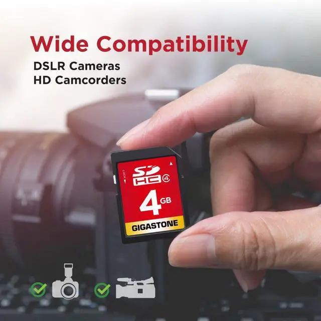 Alt view image 5 of 5 - GIGASTONE 4GB SD Card 5 Pack SDHC Class 4 Memory Card for Photo Video Music Voice File DSLR Camera DSC Camcorder Recorder Playback PC Mac POS 5pcs in Pack (Pack of 5), with 5 mini Cases