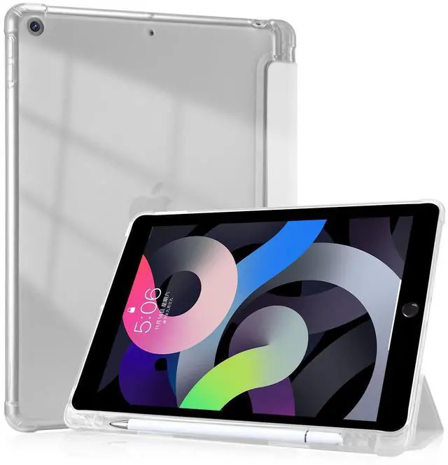 Alt view image 5 of 5 - JOYLAND Cute Capybara Pattern Case for iPad Pro 12.9" 6th Generation 2022/5th Generation 2021, Pencil Holder & Clear Transparent Back & Trifold Smart Pad White Cover Scratchproof Case