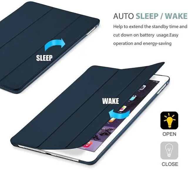 Alt view image 5 of 5 - ProCase Smart Case for iPad Air 2 (2014 Release) Bundle with iPad 9.7 2018 iPad 6th Gen / 2017 iPad 5th Gen/iPad Pro 9.7/ iPad Air 1/2 Heavy Duty Case