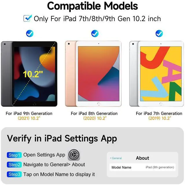 Alt view image 2 of 5 - accrosoo iPad 9/8/7 th Gen 10.2-inch Case with Keyboard for 10.5" iPad Air 3 & Pro Magnetic Detachable 360° Rotatable Keyboard with Large Touch Trackpad, Portrait & Landscape, Full Protect, 7 Backlits