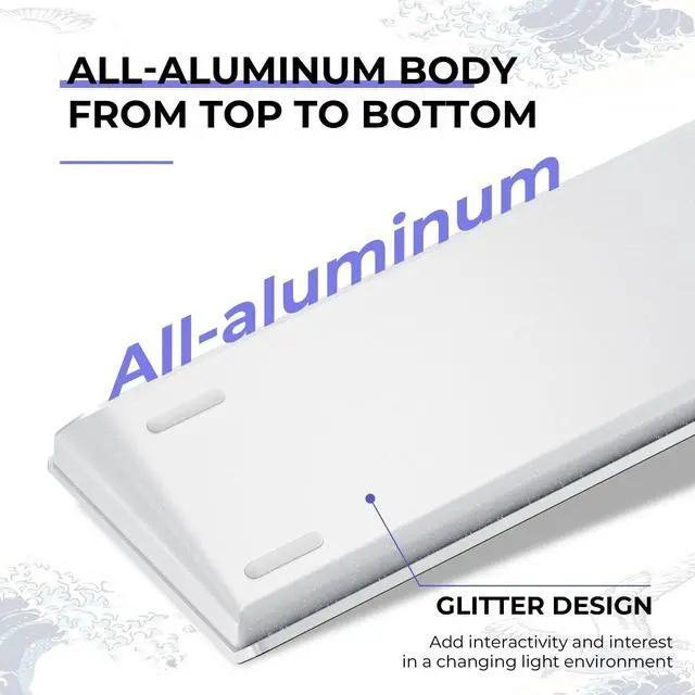 Alt view image 5 of 5 - HITIME x XVX 60% Percent Keyboard with Strap, H61 Wired Aluminum Gaming Keyboard, Hot Swappable, Kanagawa Anime PBT Keycaps, RGB Backlit, Cherry Profile, Sound Absorbing Pads, Creamy Linear Switch