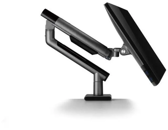 Main image of POUT E12 Ultrawide Monitor Arm Mount  Adjustable Full Motion Desk Stand for 17-32 Displays, Supports 4-22lbs, VESA 75x75mm & 100x100mm (Grey/Black)