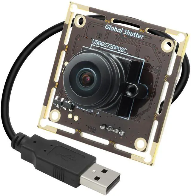 Main image of MMlove USB Camera Module 720P 60fps Global Shutter 170 Degree Wide Angle Fisheye Lens Webcam 1MP lightburn Camera for Embedded Applications,VR Face Recognition Streaming,PC/Laptop/Raspberry Pi