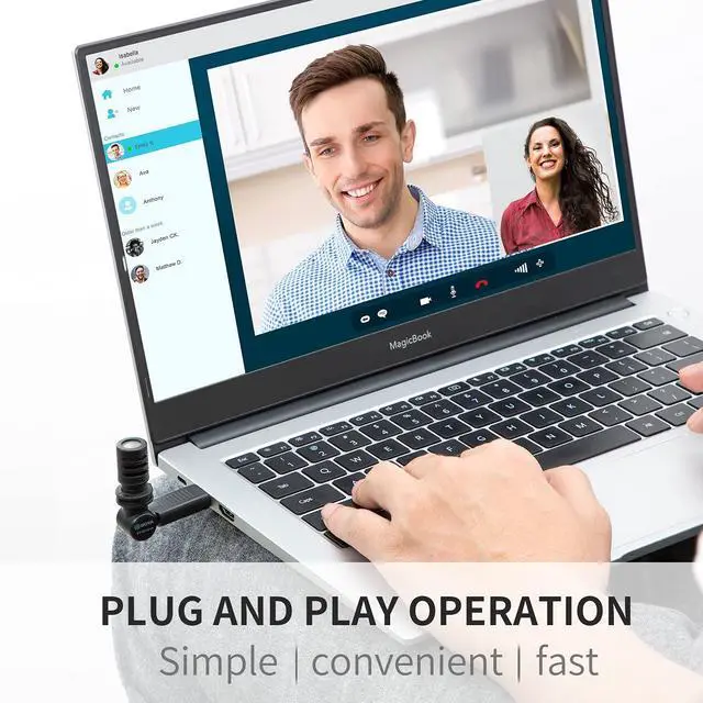 Alt view image 2 of 5 - BOYA USB-A Microphone Record, BY-M100UA Mini Shotgun Microphone Plug & Play for USB-A Devices Samsung/Huawei Windows, PC Computer, Tablets, MAC in Podcast Liverstream Tiktok YouTube Video