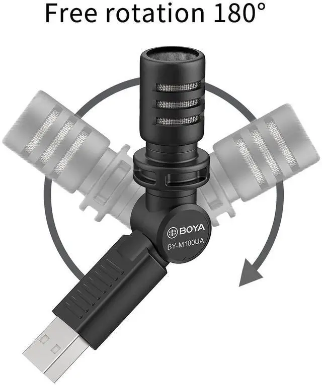 Alt view image 5 of 5 - BOYA USB-A Microphone Record, BY-M100UA Mini Shotgun Microphone Plug & Play for USB-A Devices Samsung/Huawei Windows, PC Computer, Tablets, MAC in Podcast Liverstream Tiktok YouTube Video